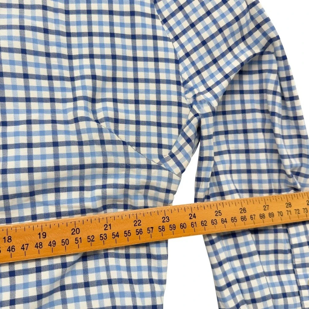 Polo Ralph Lauren Mens Blue Gingham Check Cotton Button Down Shirt Large L